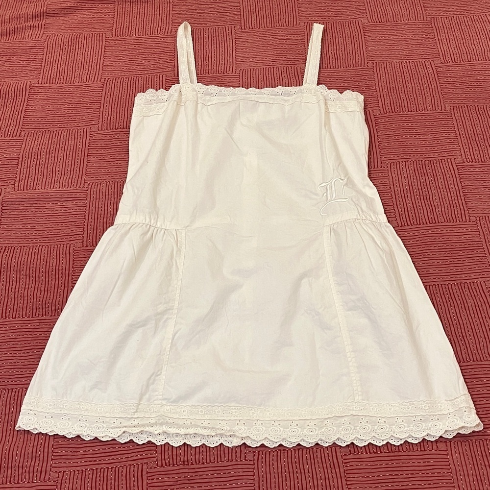 Libertine Women’s size 13 off white (cream)  Sleeveless Dress with Lace Trim